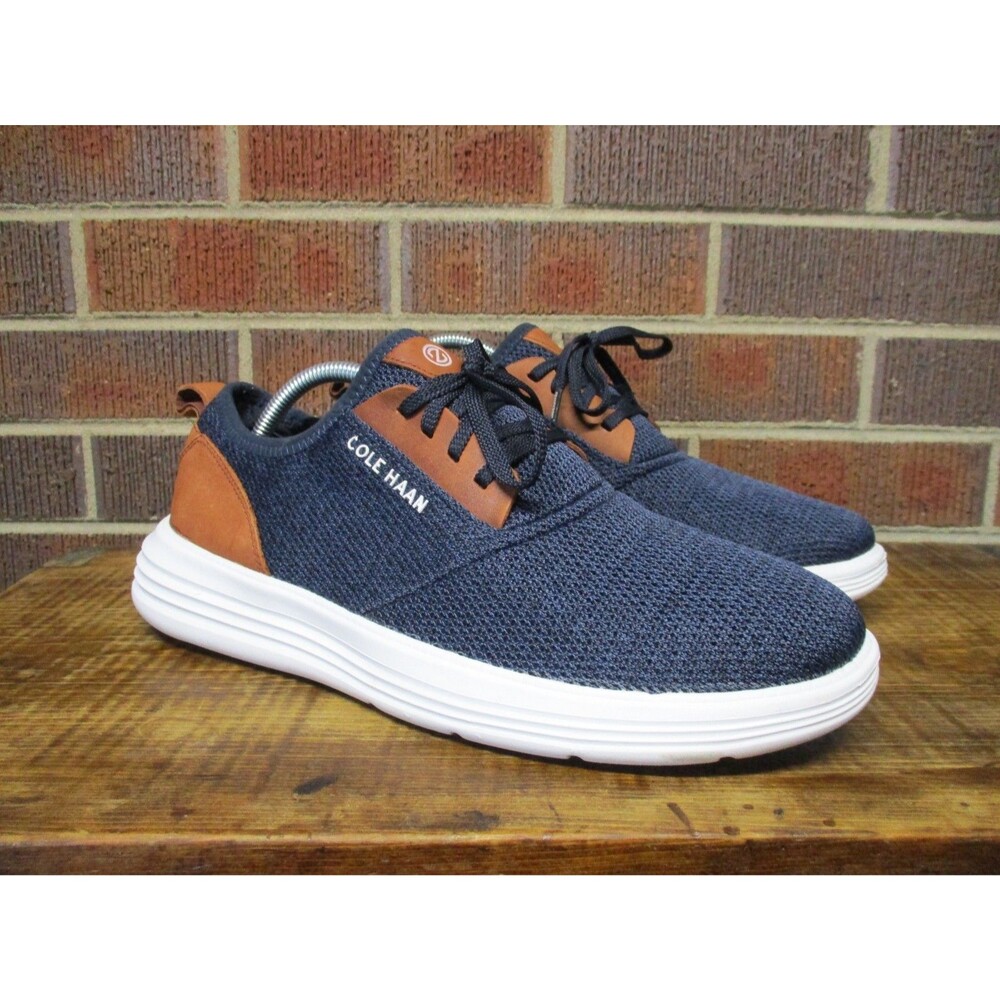 Cole Haan Mens Grandsport Journey Knit Sneakers C32582 Blue Shoes Size 10 M - Picture 2 of 16
